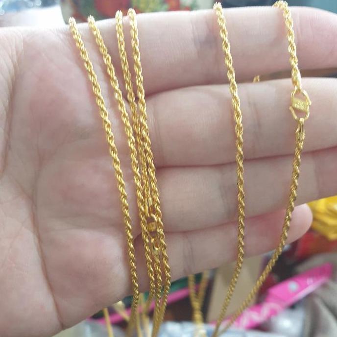 Kalung nori polos anak bayi balita emas asli 700 70% tua 33 cm 33cm 16k