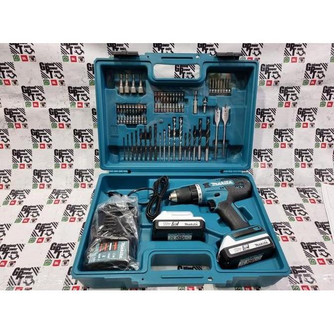 Paket Mata Bor 74pc Mesin Bor Baterai Cordless Drill Makita 18v DF488D