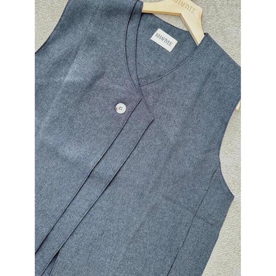 Paloma Vest Rompi Casual | Rompi Wanita/Vest Wanita Korea | Rompi Berkancing | SETELAN WANITA | Vest