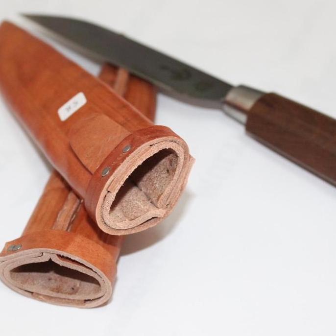 Pisau Cap Garpu ukuran 5" Bulat + Sarung Terlaris