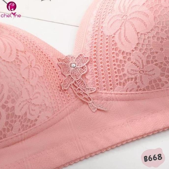 Murah Chelyne BH Wanita V17072 / B668 Jumbo - Full Cup - Big Size Daily Bra Non COD