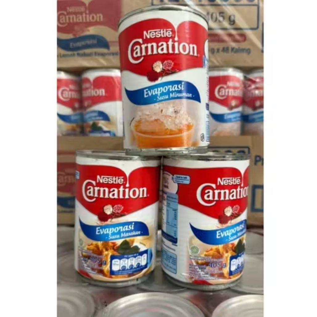Nestle Carnation Susu Masakan Evaporasi 405g | Evaporated Milk -1 karton isi 48 kaleng Khusus Instan