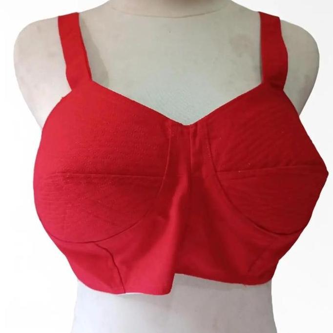 Murah Bra dewasa tanpa kawat BH tradisional kutang jadul Kancing Katun Nyaman Wanita  Cantik Tebal T