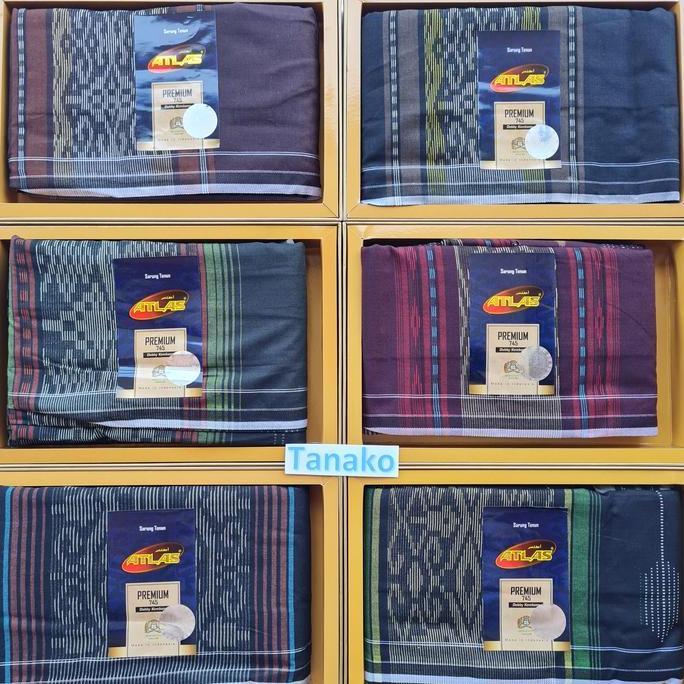 Terjangkau Sarung Tenun Atlas Premium 745 Kain Sarung Atlas Dobby Kembang Motif