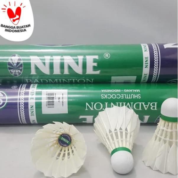 TERMURAH - COCK - KOK - SHUTTLECOCK NINE HIJAU ORIGINAL BULU TEBAL