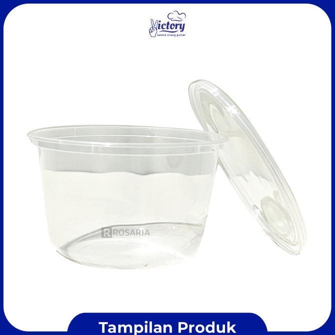 Thinwall Roundbowl 500 Ml Victory Mangkok Bulat Wadah Plastik Bening Food Container Stok