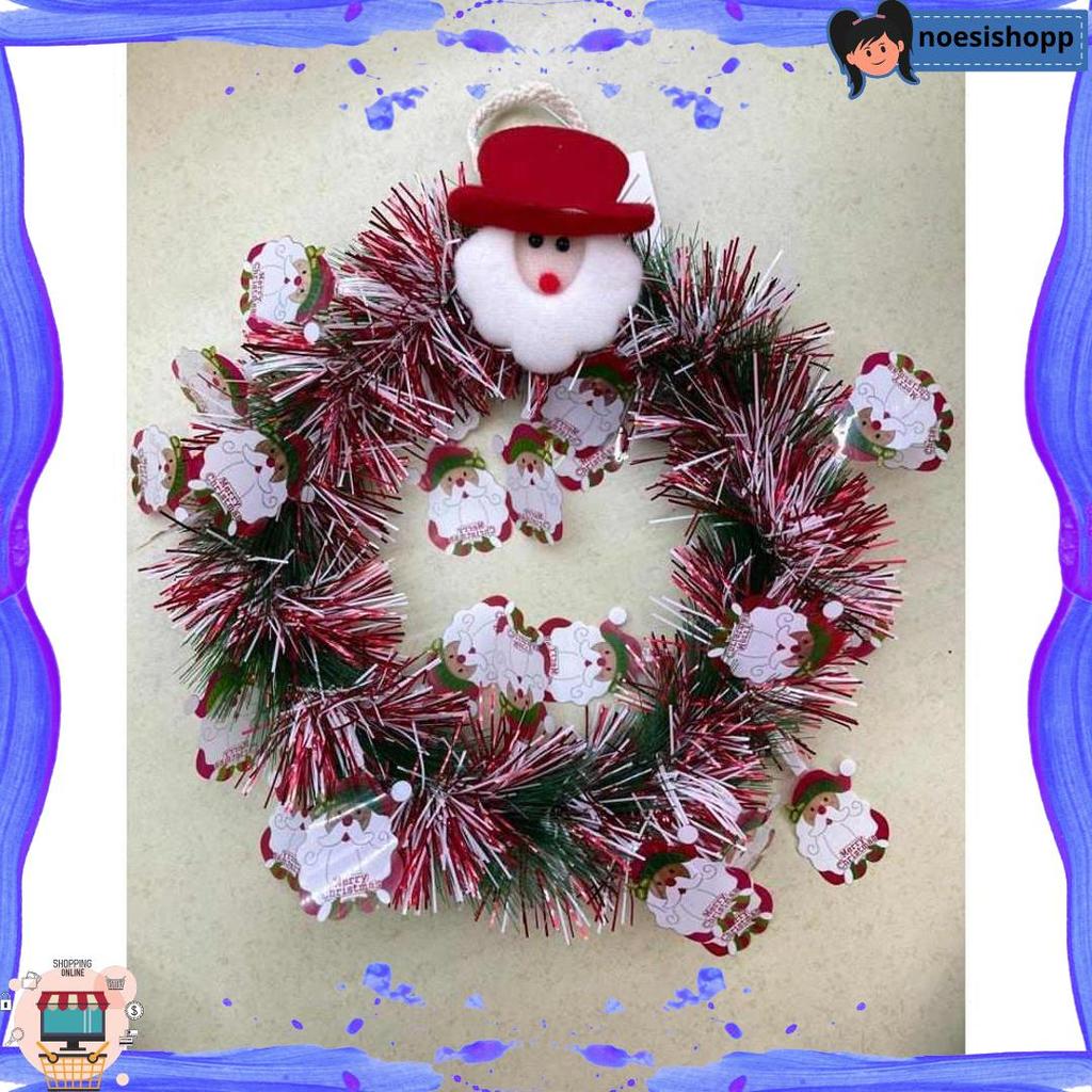 Bigpromo Hiasan Natal Krans Snowman / Ornament Natal Ring Karangan Bunga Natal / dekorasi natal pint