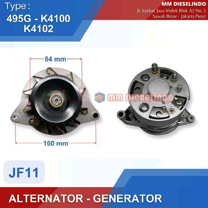 Jf11 Alternator Dinamo Charger Ampere 495G K4100 14V 500W Original Dan Terpercaya