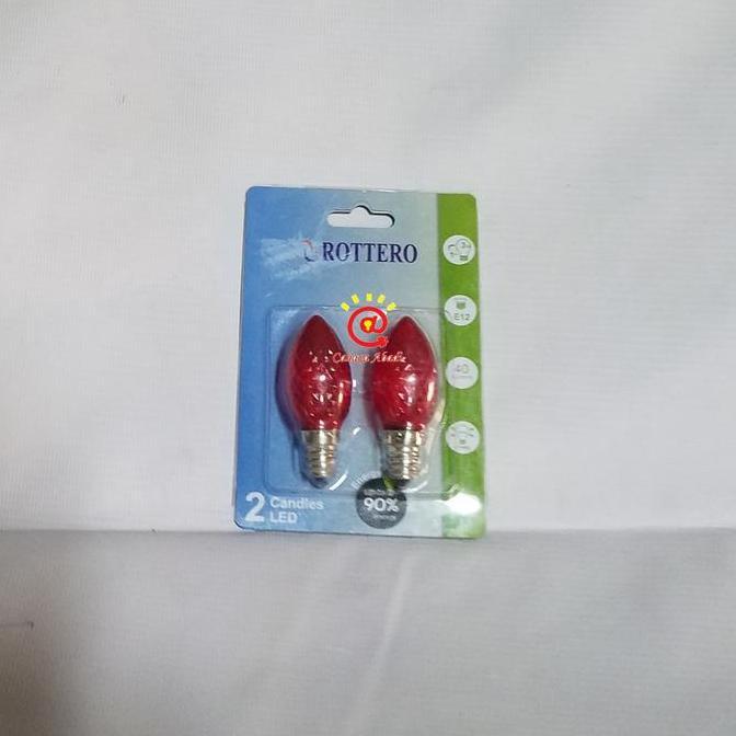 Lampu Sembahyang LED / Lampu Candle Lilin LED E12 Merah Rottero