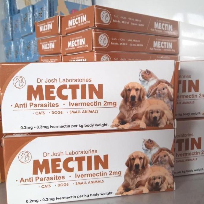 obat kutu kucing anjing kelilinci mectin (10 tablet) anti parasit
