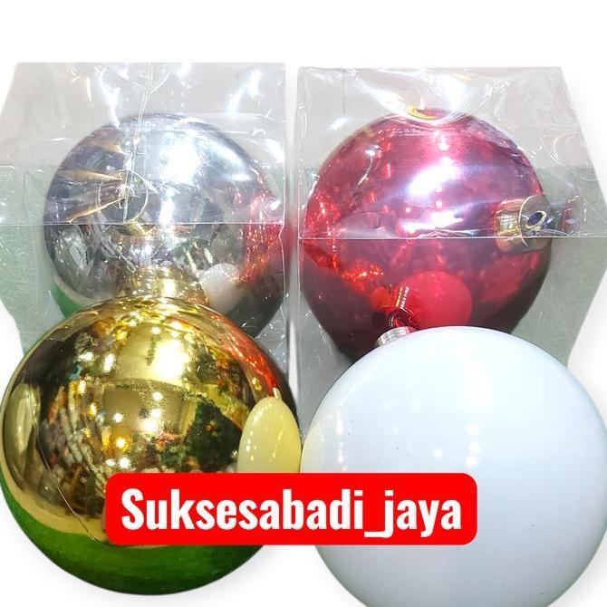 Hiasan Bola Natal GLOSSY 30Cm || Aksesories Bola Natal Glossy Jumbo /Dekorasi Natal/Ornament Natal B