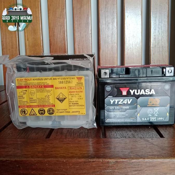 Aki untuk Honda Beat, Mio, Vario 110, Vixion Yuasa YTZ4V Yuasa Terlaris