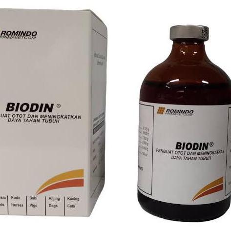 biodin 100 ml injeksi penguat otot dan daya tahan tubuh hewan