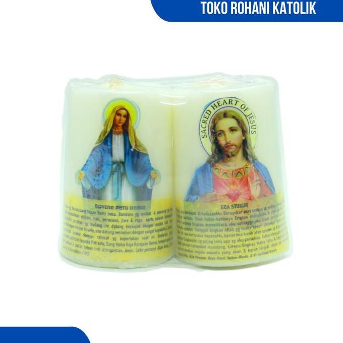 LILIN DOA BERGAMBAR 8 CM / LILIN DOA KATOLIK / LILIN ROHANI KATOLIK / LILIN ALTAR