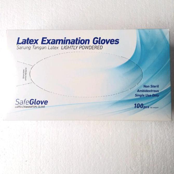 Sarung Tangan Latex Safe Gloves isi 100pcs Handscoon isi 100pcs Sarung Tangan Steril
