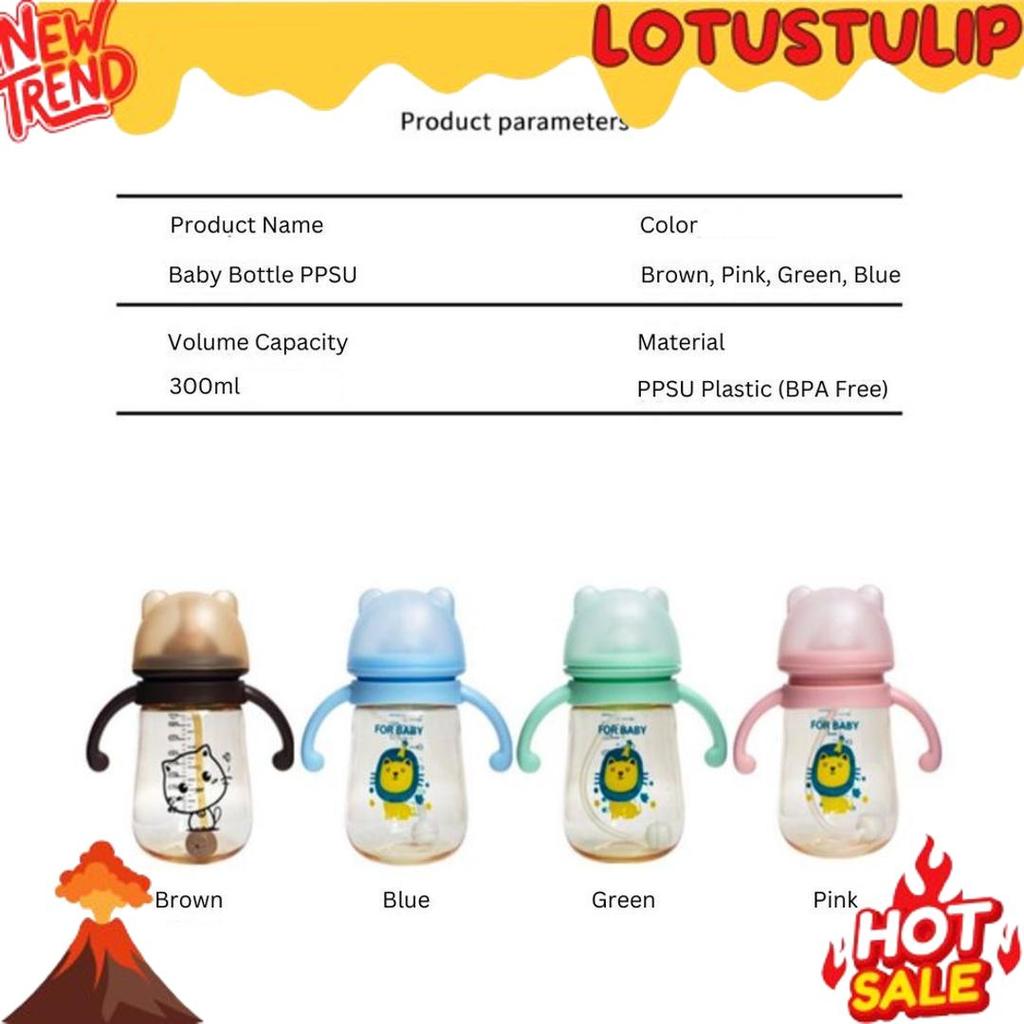 Cuci Gudang Either.Id - Botol Minum Anak/Botol 2 In 1 Dot Dan Sedotan/Karakter Rabbit Bear Tutup Cli