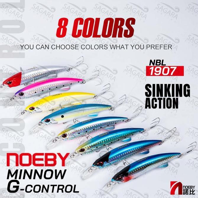 Umpan Casting Minnow Noeby 1907 Minnow Sinking Lure Umpan Pancing