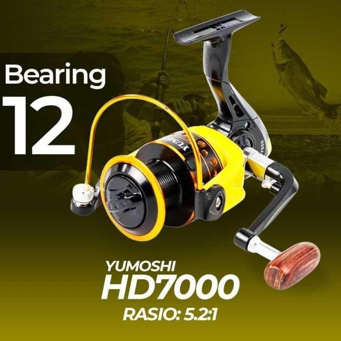 Reel Pancing Spinning 12 Ball Bearing - YUMOSHI HD7000
