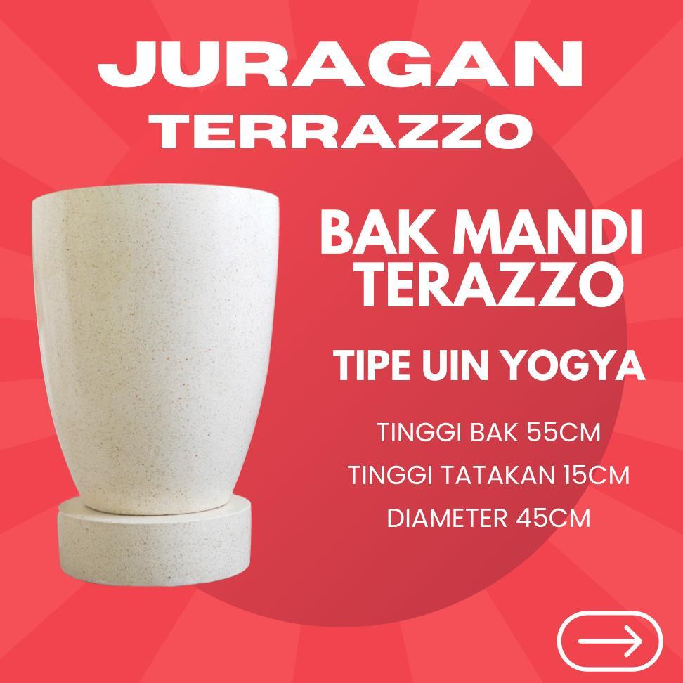 JURAGAN_TERAZZO - BAK KAMAR MANDI MINIMALIS TIPE UIN JOGJA PUTIH | BAK TERASO | BAK MANDI TERASO mur