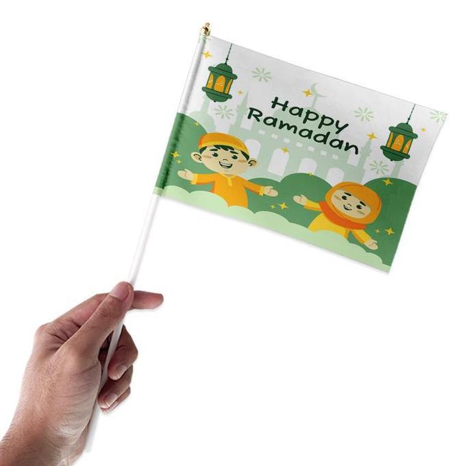 Bendera Tangan Tema Marhaban Ya Ramadhan Pawai Anak Sekolah Paud Sd Tk