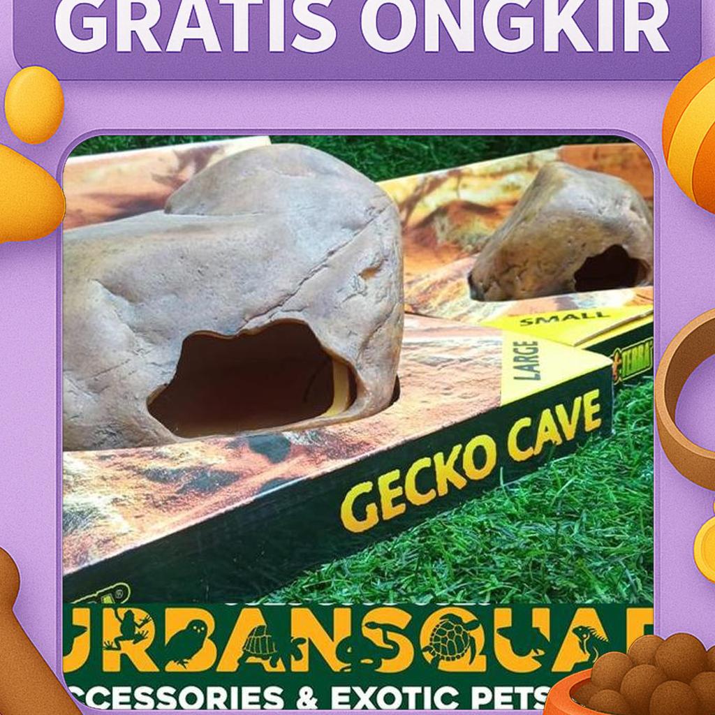Exoterra Gecko Cave Hiding Cave Gecko Kadal Panana Croc Skink