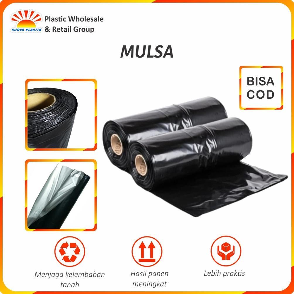 Grosir Plastik Mulsa Hitam Perak 03,5X80 Kemasan 1Kg
