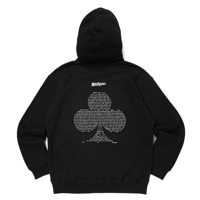 Insurgent Club - Hoodie Manifesto Black Wording Terlaris Best Quality 100% Original