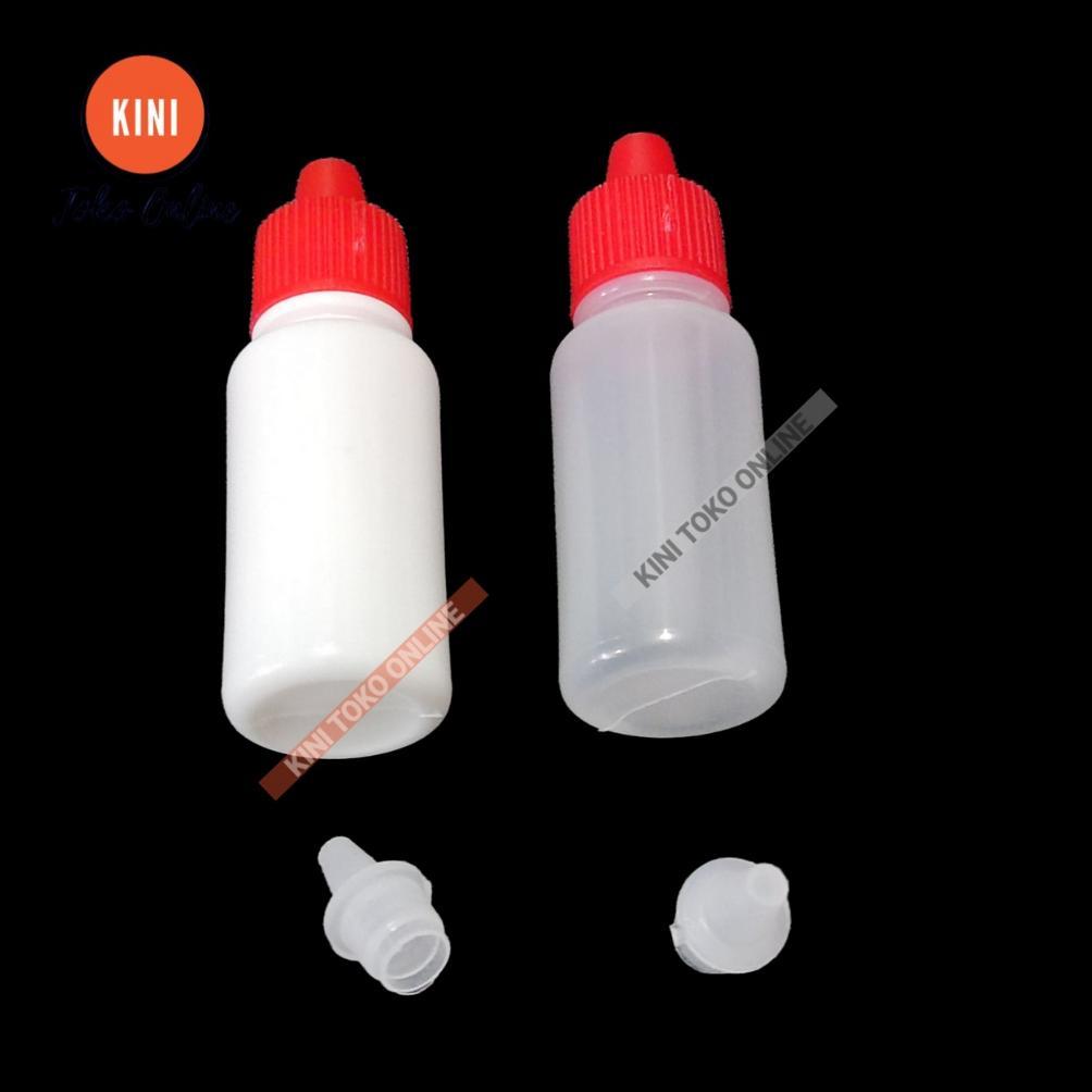 Bisa Cod Cc Botol Tetes 15 Ml Tinggi Polos Bolong Non Segel Plastik 15Ml Putih Natural Obat Mata ||