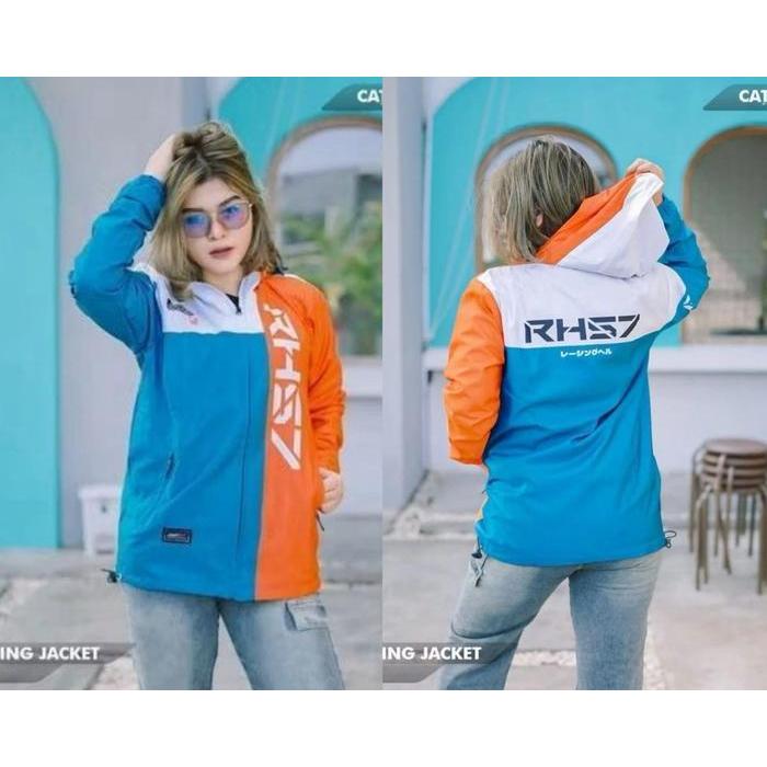 Rh57 Jaket Running Jkrn 073 || Jaket Pria / Wanita Parasut Unisex Nyaman Distro Cowok Keren Casual M