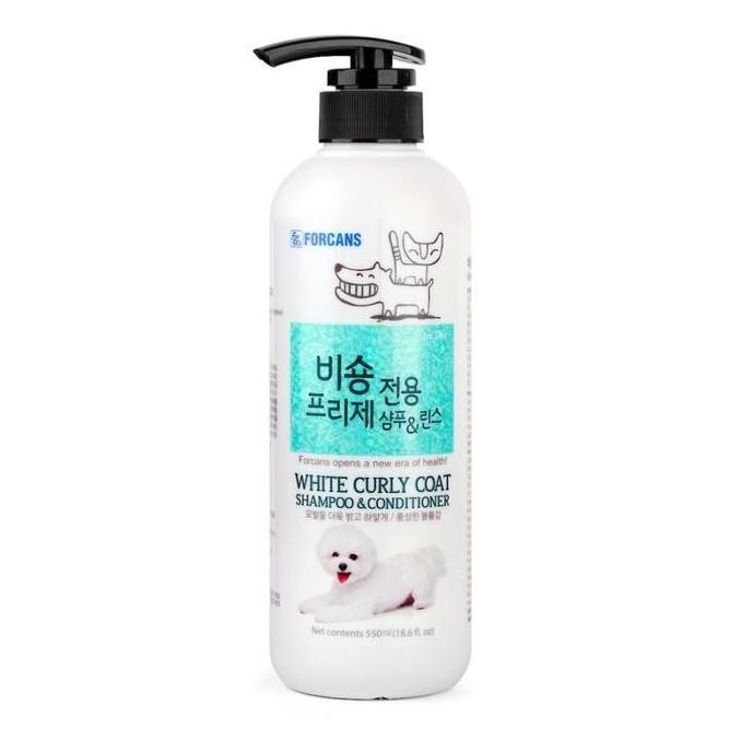 shampo anjing bulu putih poodle & bichon Forcan white curly coat Promo Premium