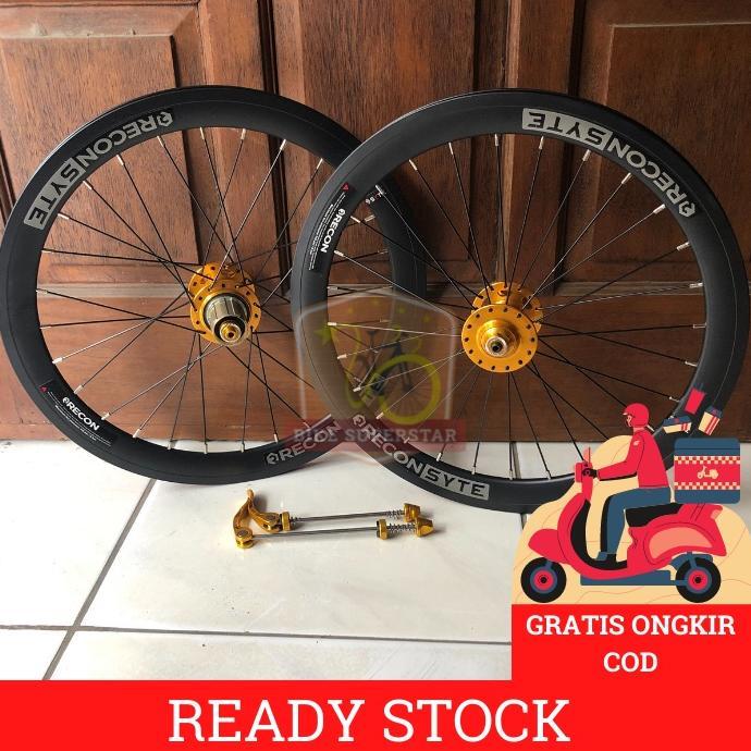 Wheelset Velg Sepeda Lipat 20 406 Syte Recon 6 Bearing Suara Tawon