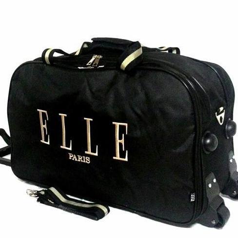 TAS PAKAIAN TROLLY ELLE PARIS KOPER TRAVELBAG TAS TROLI RODA
