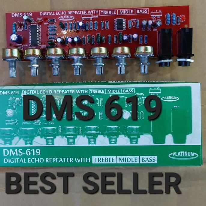 digital echo repeater delay bass midle treble dms 619 toa mic dms619