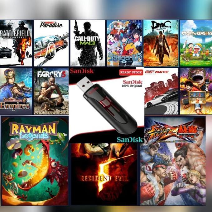 Flashdisk 128GB Paket 15 Game PC / Plug And Play