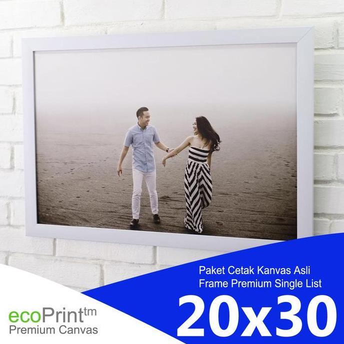 Paket Cetak Foto Kanvas dan Bingkai Frame ukuran 20x30 A4 10R 8R SSL