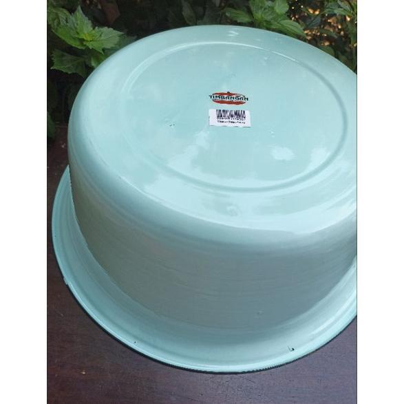 Baskom Waskom 40 cm Hijau Besar Jadul Enamel Timbangan baskom