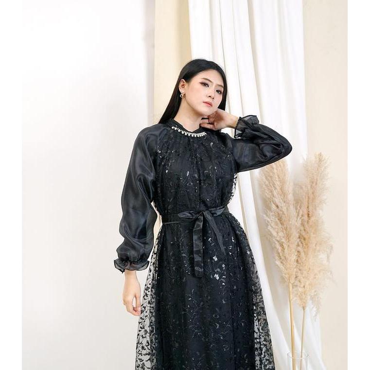 K285 Long dress Wanita Kekinian / Gaun Pesta Mewah Elegan Wanita / Dres Kondangan Hijab Gamis Pesta 