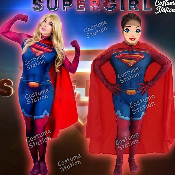 Kostum Supergirl / Costume Superwoman Superhero wanita dewasa