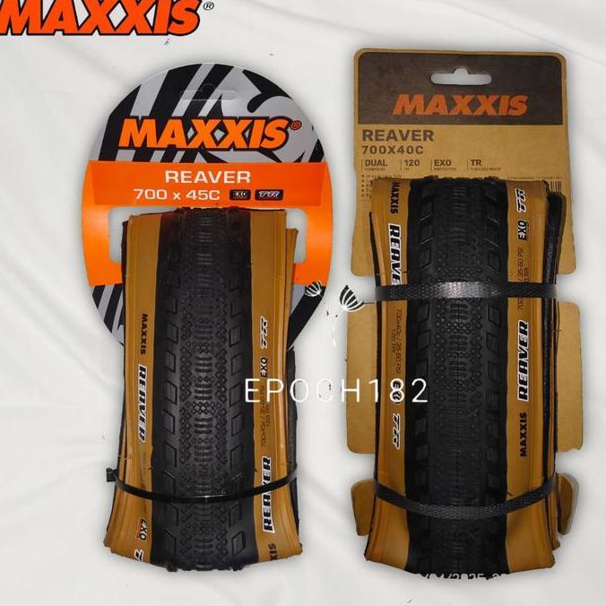 Ban Luar Sepeda Maxxis Reaver 700 x 40C & 700 x 45C Skinwall EXO TR Kevlar