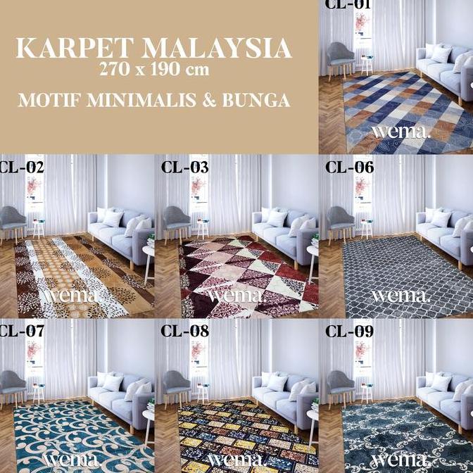 Karpet Malaysia Jumbo Ukuran 270 x 190 cm