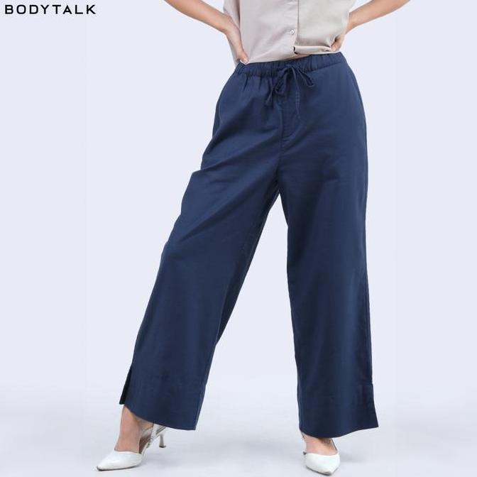 Bodytalk Celana Panjang Wanita Jessie Navy 43100T8NA Kantong Karet