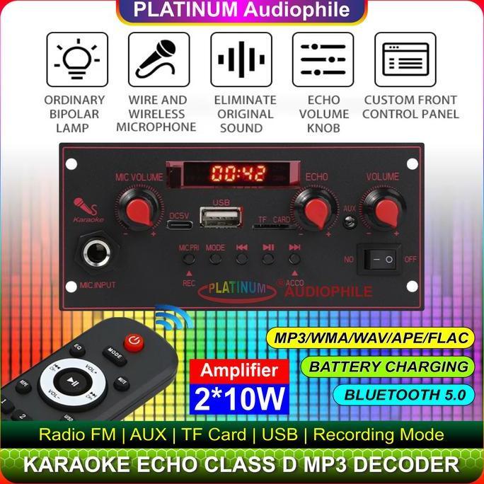 Modul MP3 Decoder Bluetooth Karaoke Amplifier 2x 10W Multimedia Trolley Speaker 137BT
