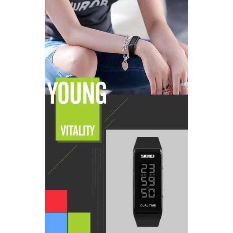 Jam Tangan Gelang Pria / Wanita Dital SKMEI 1277 Orinal Anti Air