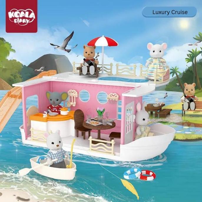 MALOTOYS - KOALA DIARY BUS CRUISE BOAT AMBULANCE SCHOOL BUS CARAVAN PICNIC DOLL FAMILY HOUSE FAMILIE
