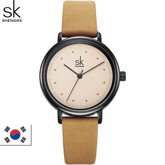 Jam Tangan wanita terbaru SK Orinal Anti Air Elegant Simpel Jarum Quartz