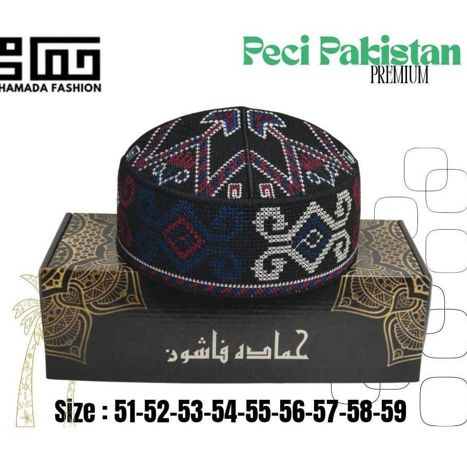 Raniah - Peci Pakistan / Peci Full Bordir / Peci Pria / Peci Premium / Peci Exclusive - Kekinian