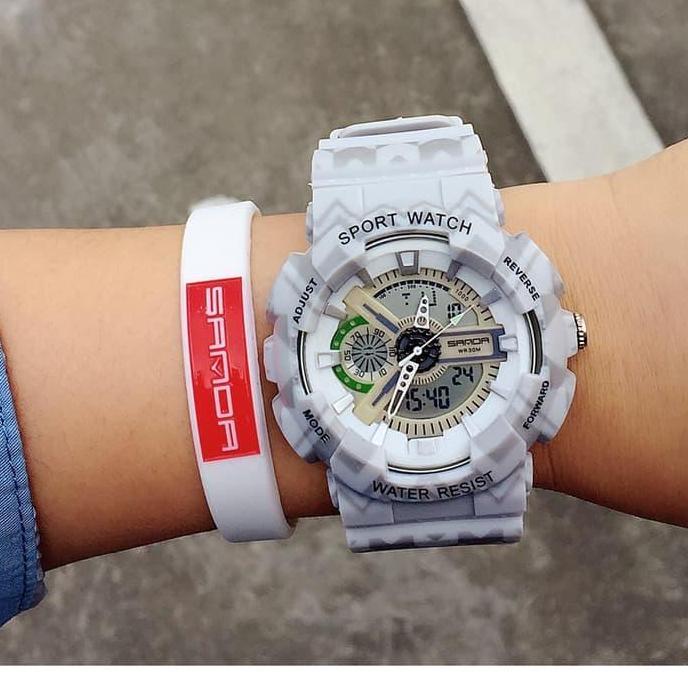 SANDA Fashion Electronic Sport Watch Women Watches Ladies Led Dital