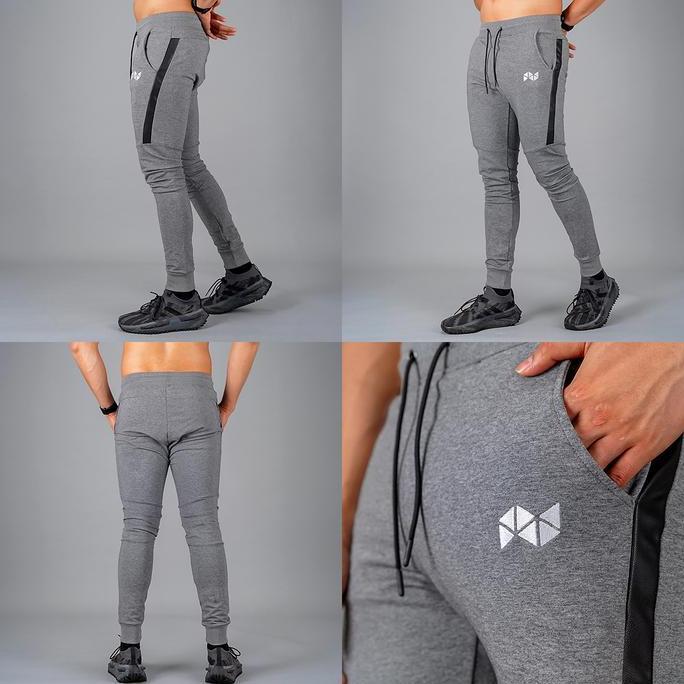 New- NEVERES Leather Stripe Jogger