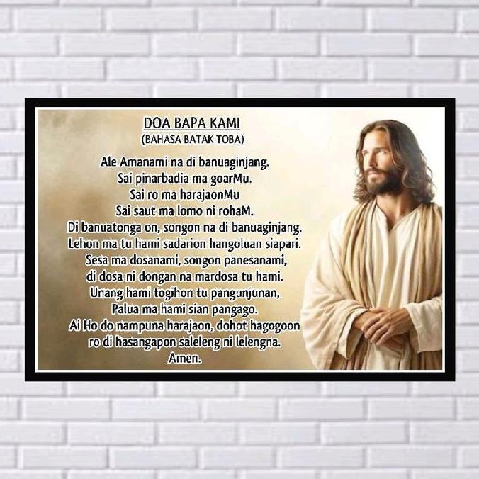 Promo Hiasan dinding Doa bapa kami bahasa batak toba Diskon