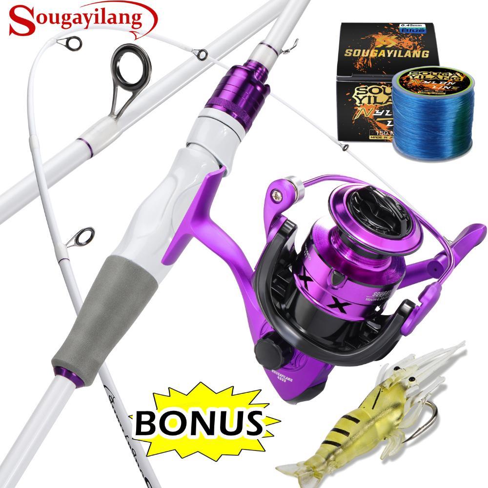 Sougayilang Joran Pancing Set 180cm 5-10LB 1000-7000Joran UL Carbon Pancingan Set Lengkap